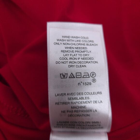 Lauren Ralph Lauren womens solid red sheath dress Size 4 gold ring 3/4 sleeve - Picture 12 of 12